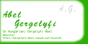 abel gergelyfi business card