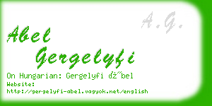 abel gergelyfi business card
